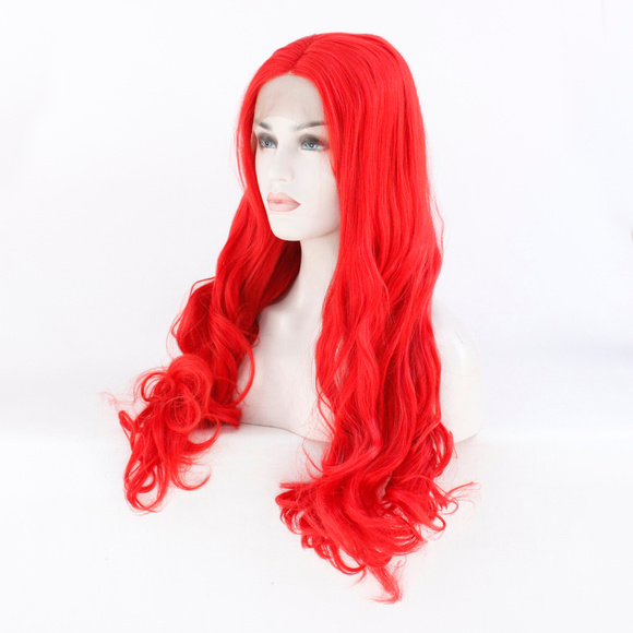 Highlights Red Color Lace Front Wigs Synthetic - Picture 5 of 5